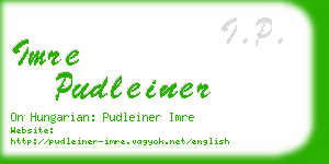 imre pudleiner business card